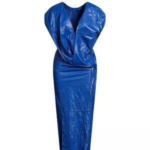 Sportmax by MAX MARA Blue Lamb LEATHER  Dress  Usa
